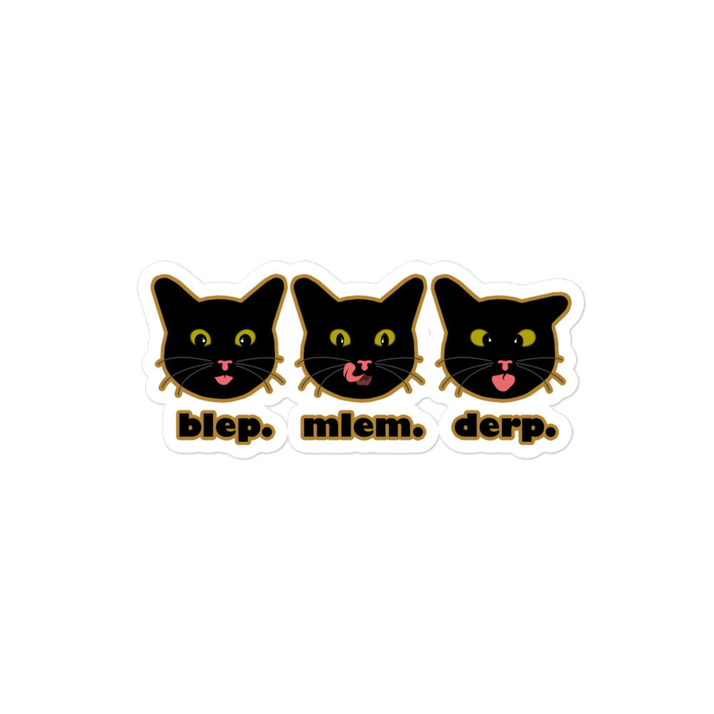blep. mlem. derp. - Vinyl Sticker