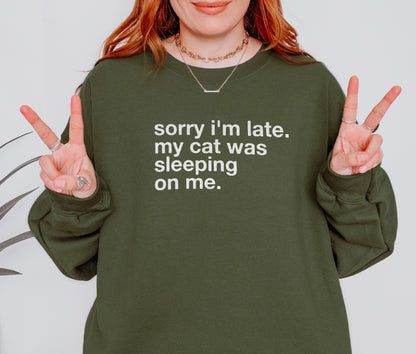sorry i'm late. - Unisex Crewneck Sweatshirt