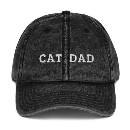 cat dad - Vintage Embroidered Hat