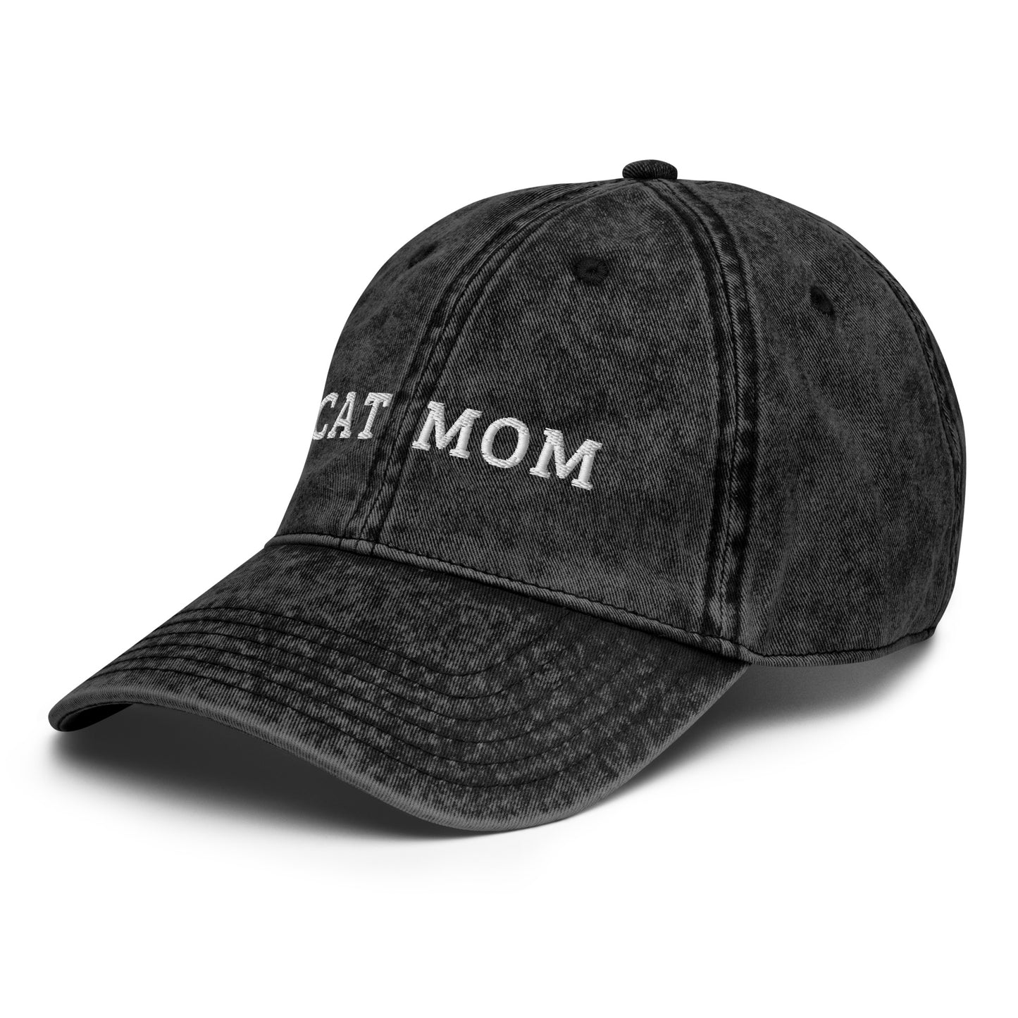 cat mom - Vintage Embroidered Hat
