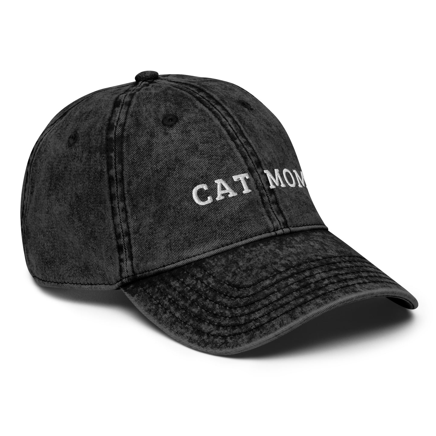 cat mom - Vintage Embroidered Hat