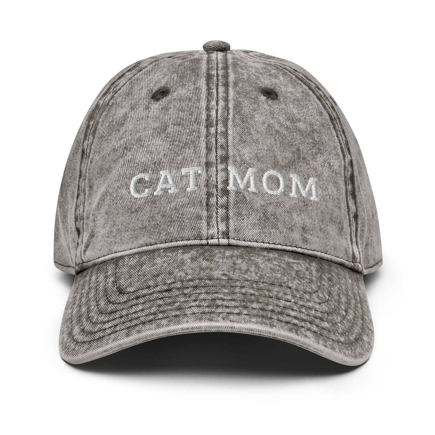 cat mom - Vintage Embroidered Hat