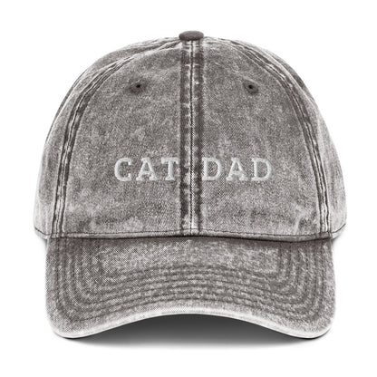 cat dad - Vintage Embroidered Hat