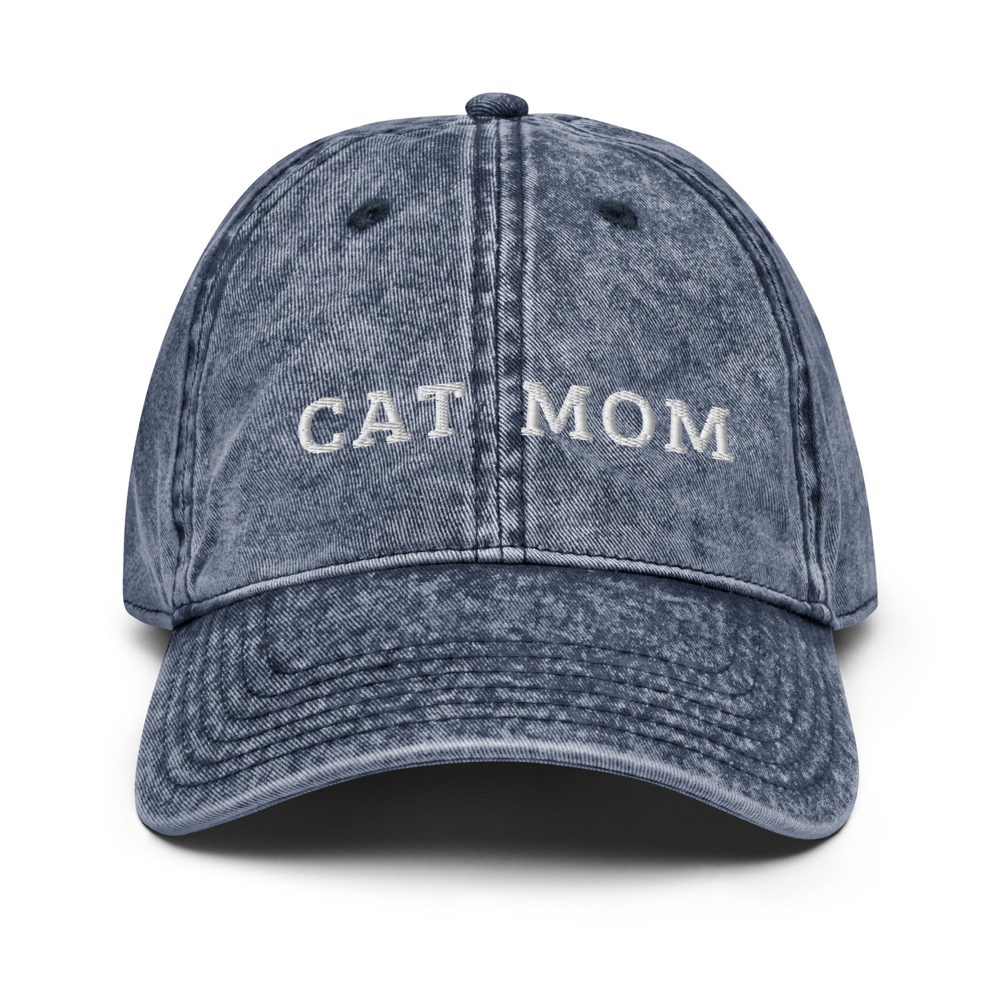 cat mom - Vintage Embroidered Hat