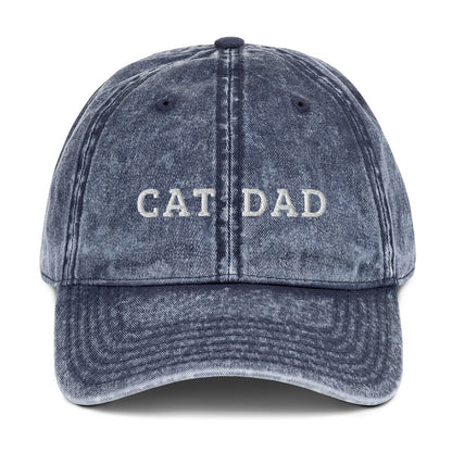 cat dad - Vintage Embroidered Hat