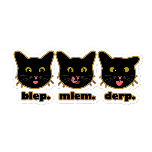 blep. mlem. derp. - Vinyl Sticker